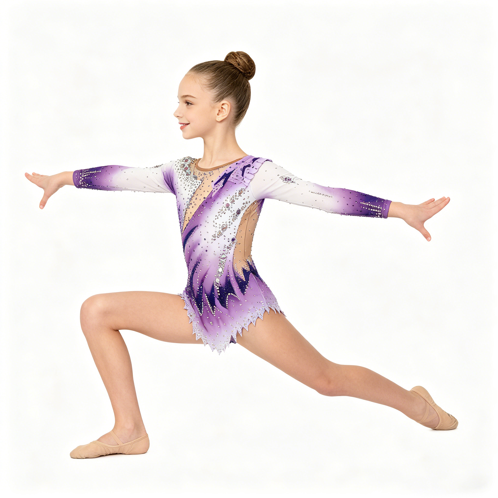 Girls Purple Ombre Luxury Rhyt - Rhinestone Banding Trim review and price