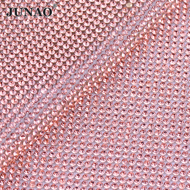 JUNAO 24x40cm Light Peach Self - Hotfix Rhinestone Sheet review and price