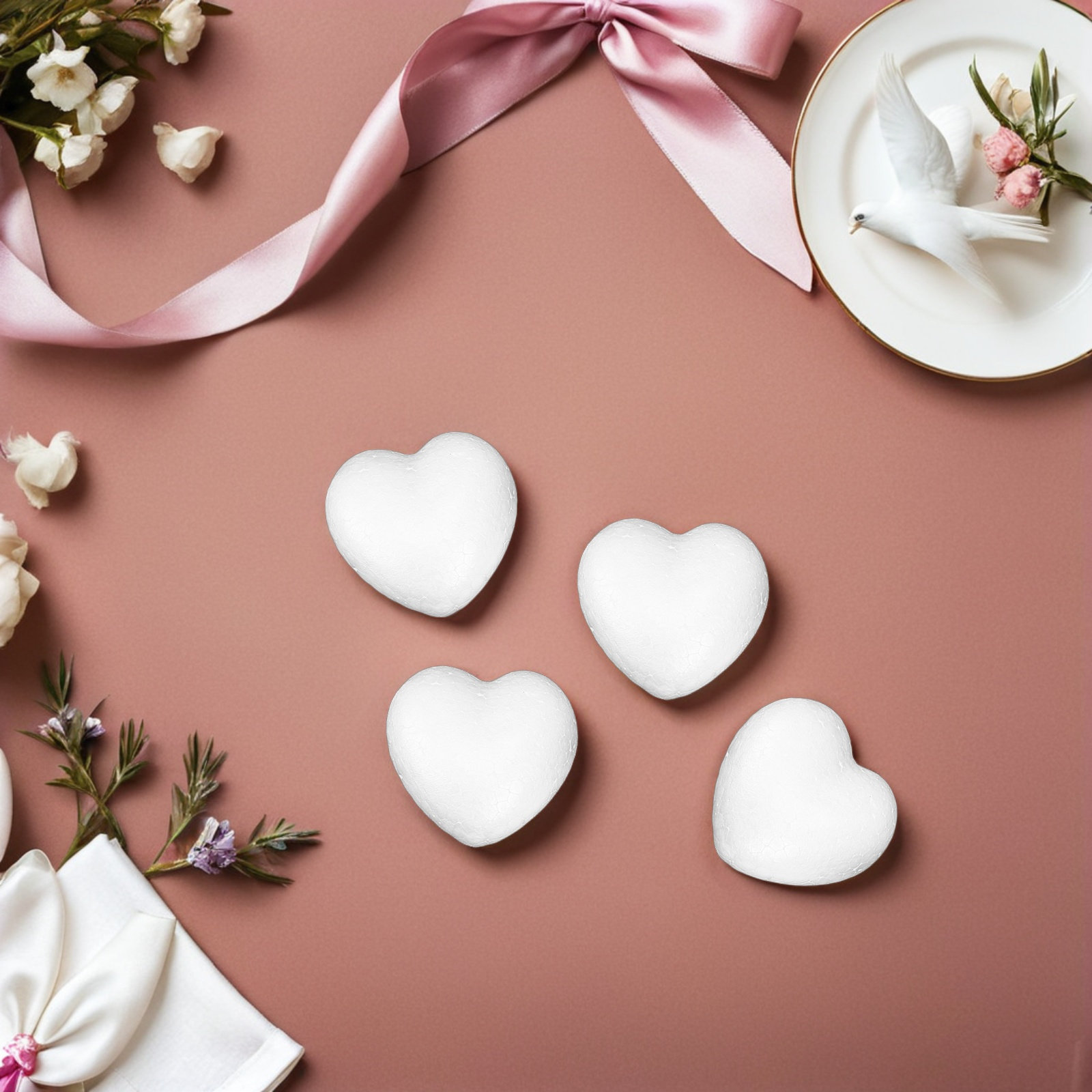 20Pcs Blank Heart Foam Balls L - Craft Embellishments review and price