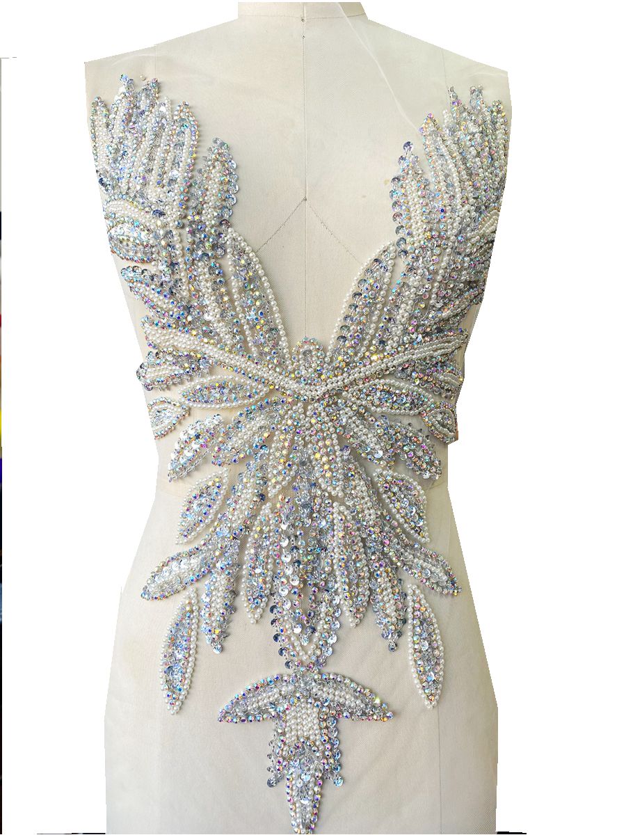 Luxury Beading Mesh Pearls Cry - Crystal Mesh Fabric review and price