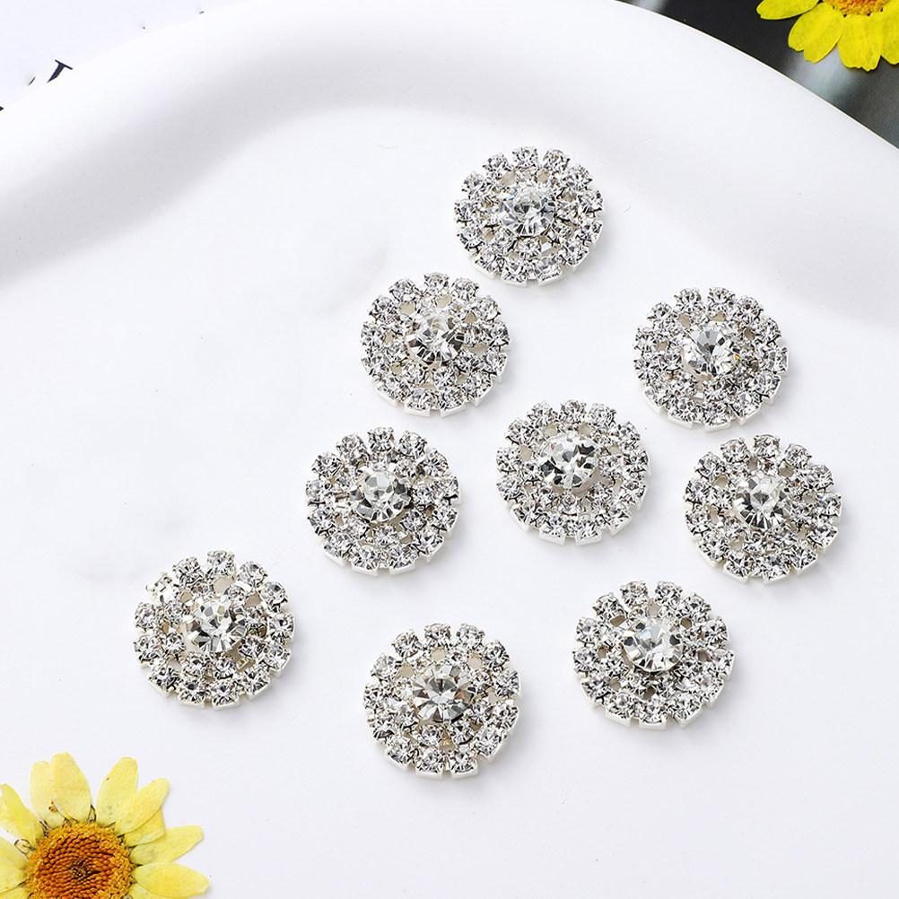10Pcs Round Rhinestone Buttons - Craft Embellishments review and price