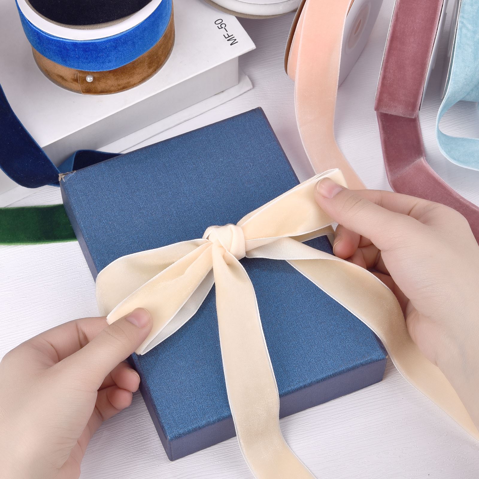 10/25mm 5Yards Roll Single Fac - Velvet Ribbon Roll review and price