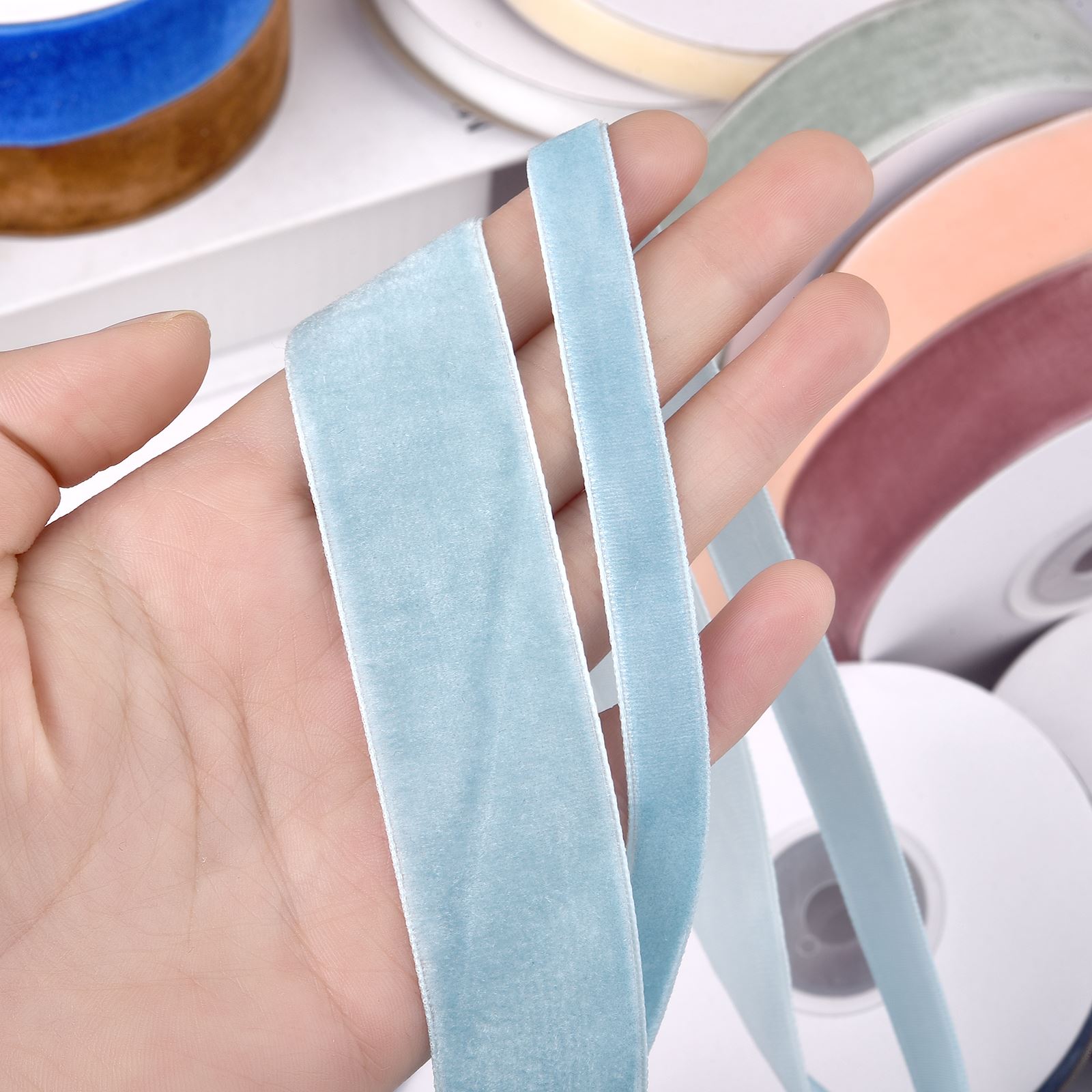 10/25mm 5Yards Roll Single Fac - Velvet Ribbon Roll review and price