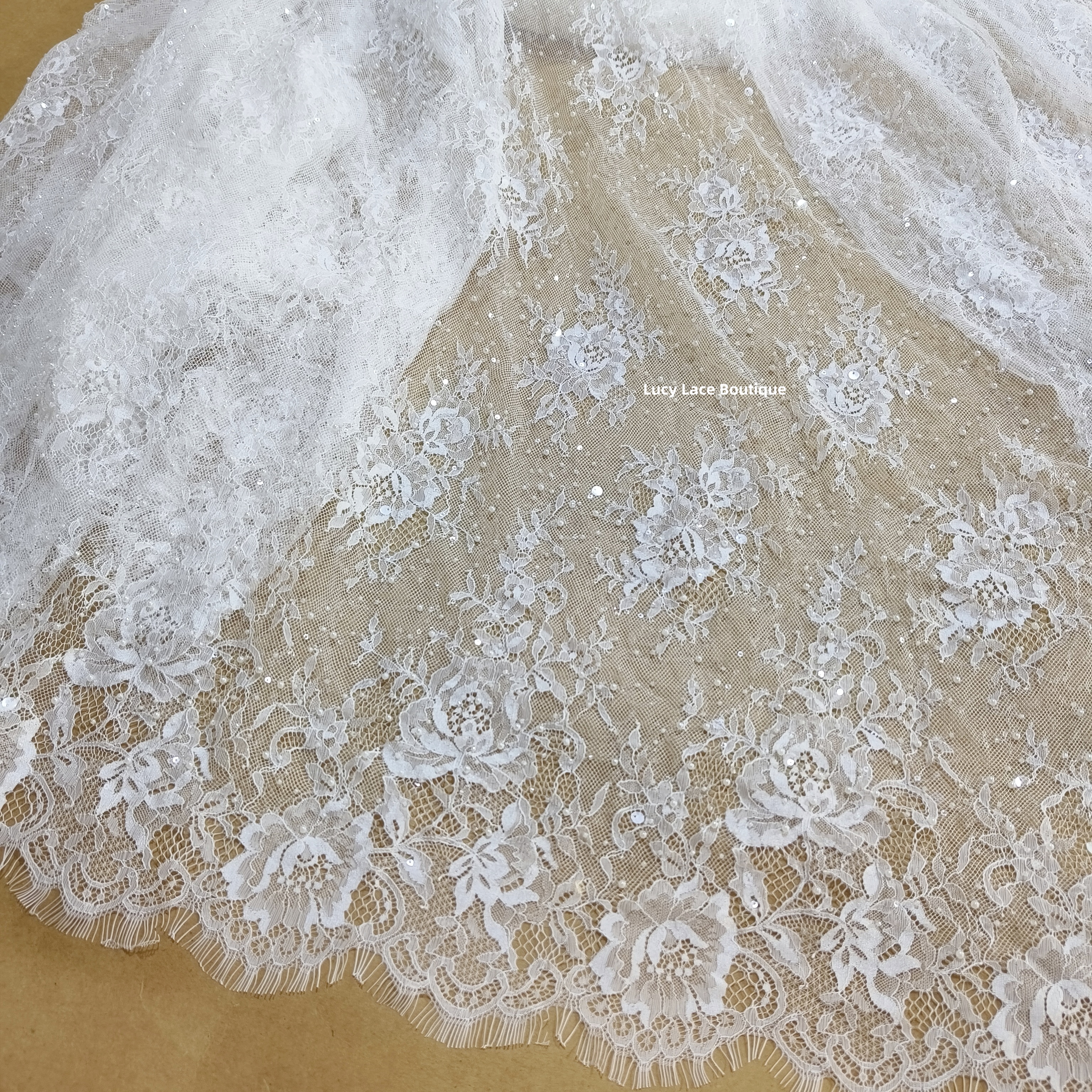 1 Panel 1.5M Wide 3M Long Off  - Sequin Fabric Panel review and price