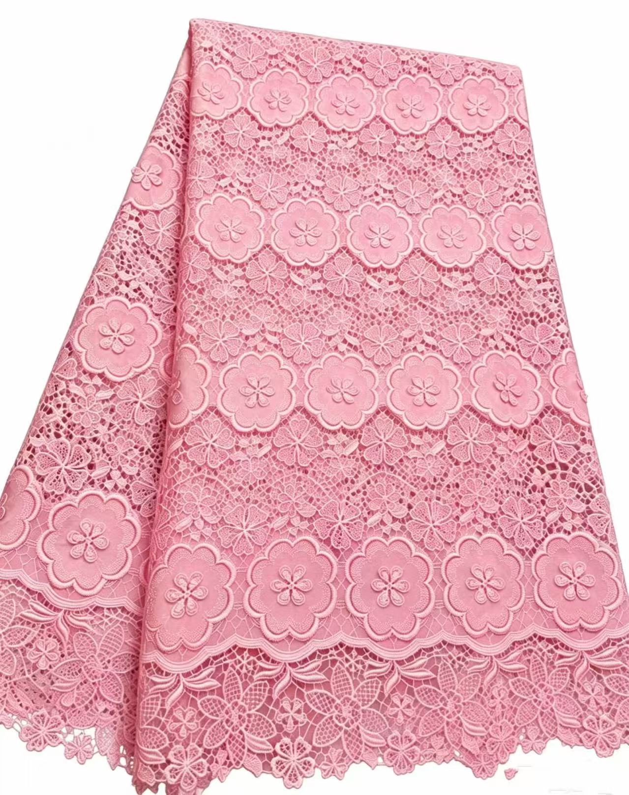 African Guipure Cord Lace Fabr - Sew On Rhinestone review and price