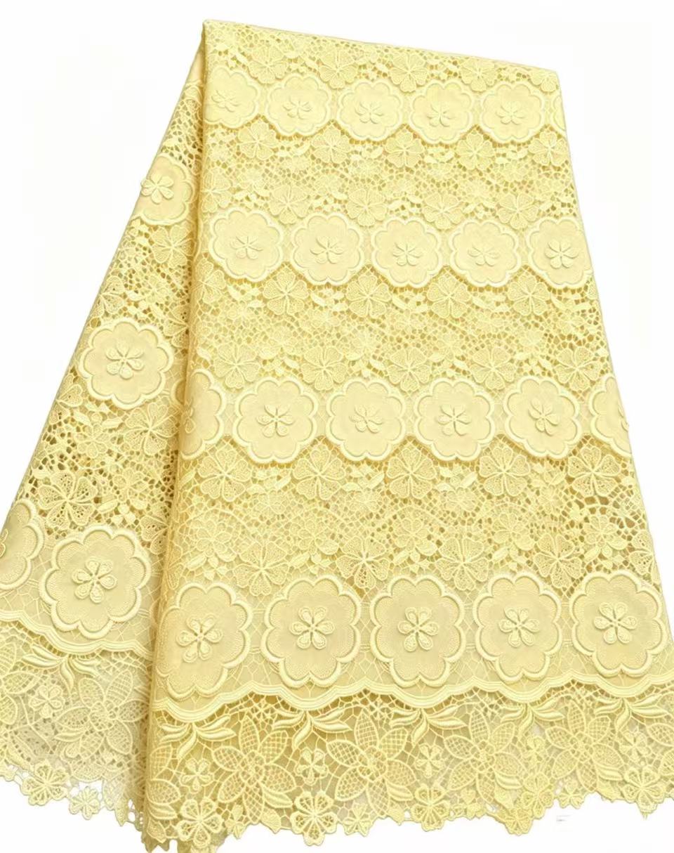 African Guipure Cord Lace Fabr - Sew On Rhinestone review and price