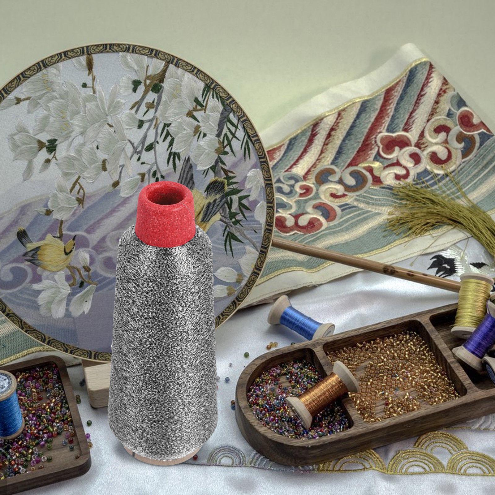 1 Roll Silver Embroidery Threa - Embroidery Craft review and price