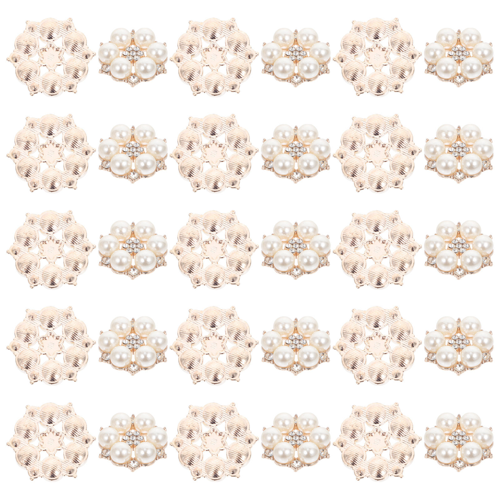 30Pcs Pearl Flower Buttons DIY - Craft Embellishments review and price