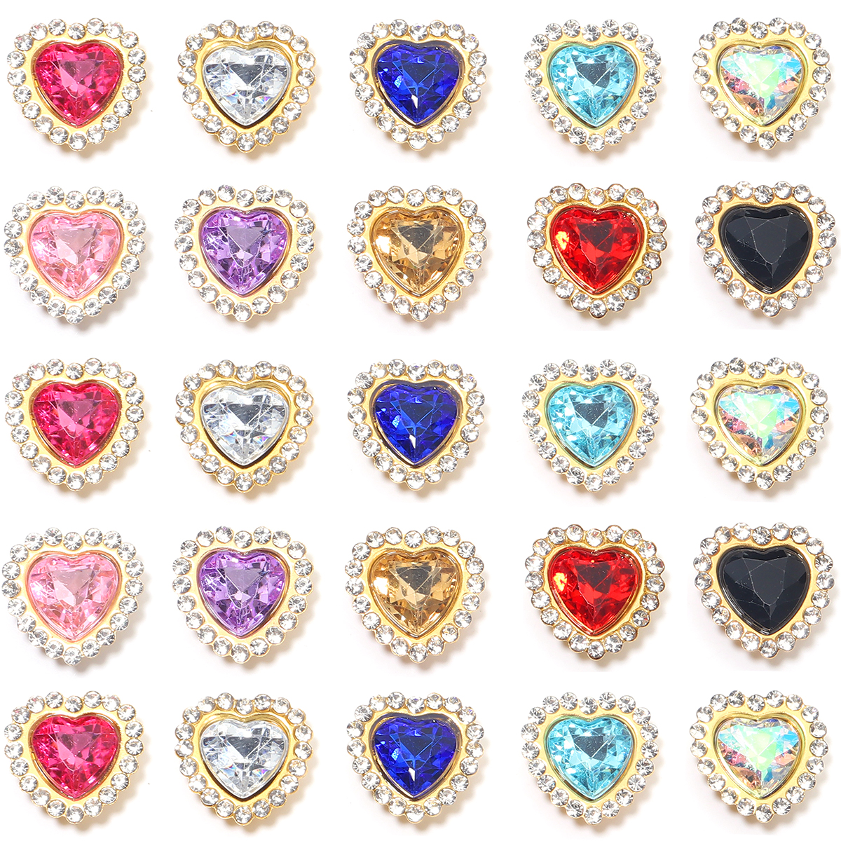 20Pcs Love Heart Acrylic Rhine - Sew On Rhinestone review and price