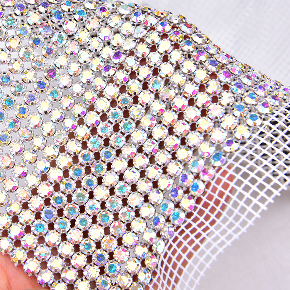 24 Rows Crystal AB Color Bling - Crystal Mesh Fabric review and price