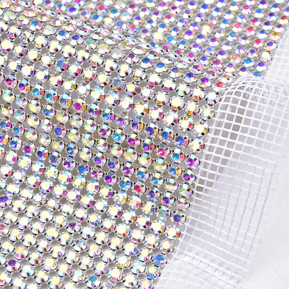24 Rows Crystal AB Color Bling - Crystal Mesh Fabric review and price