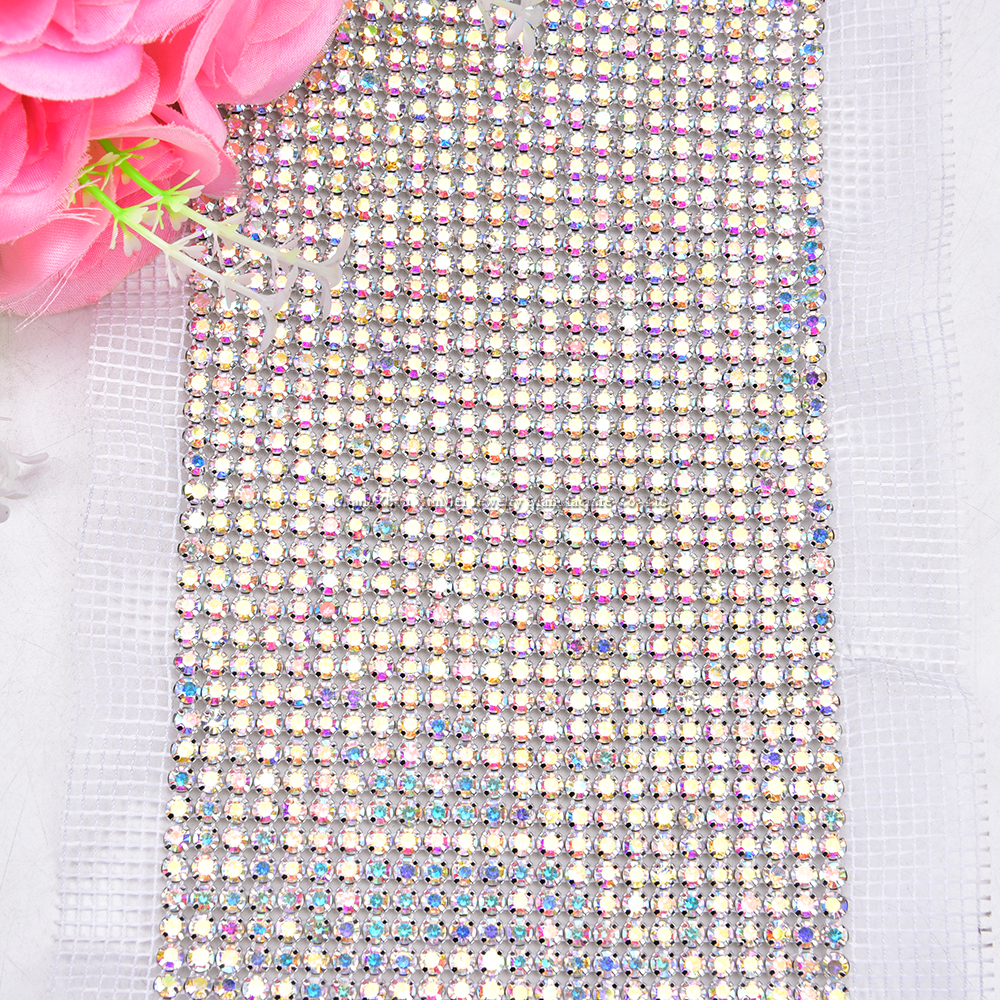 24 Rows Crystal AB Color Bling - Crystal Mesh Fabric review and price