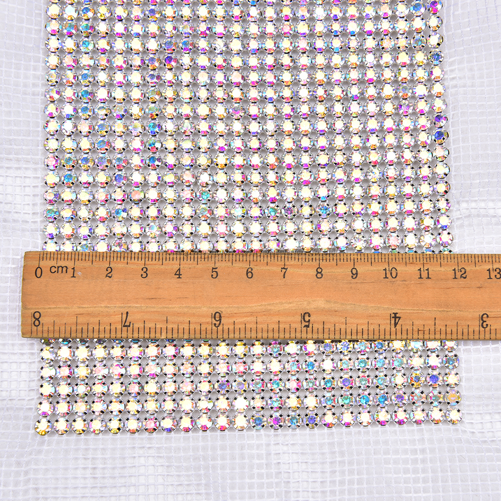 24 Rows Crystal AB Color Bling - Crystal Mesh Fabric review and price