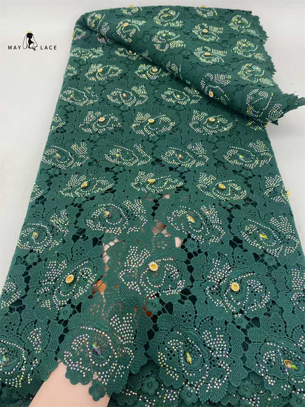 Latest Cord Guipure Lace Fabri - Crystal Mesh Fabric review and price