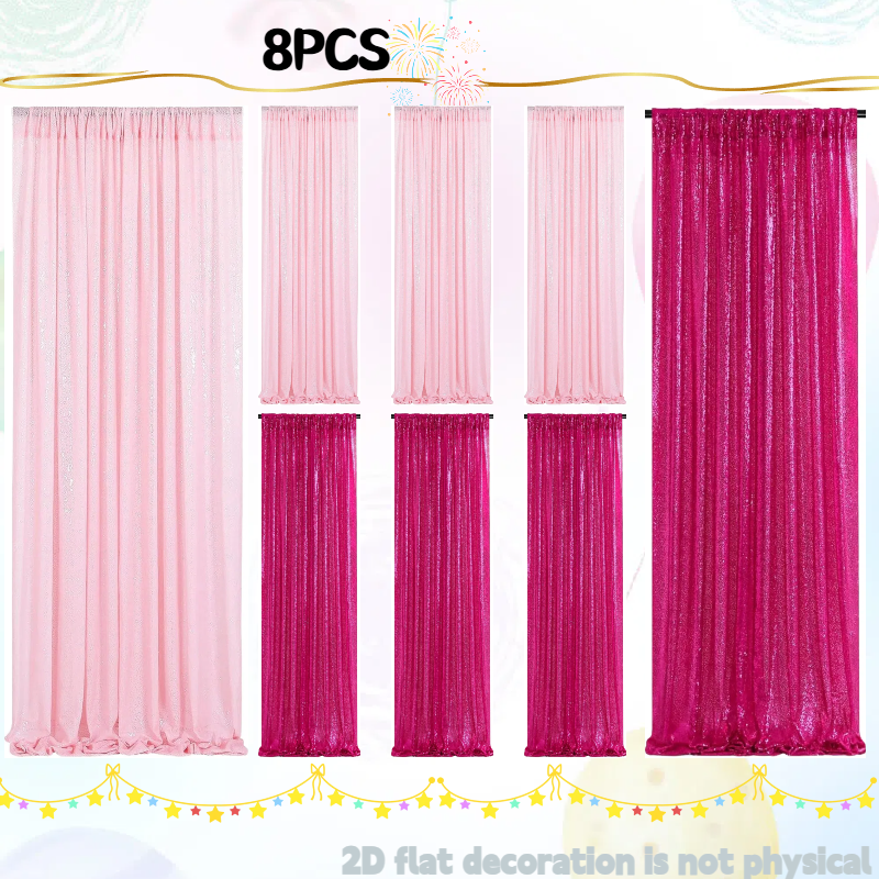 Pink&Silver Sequin Backdrop 2f - Sequin Fabric Panel review and price